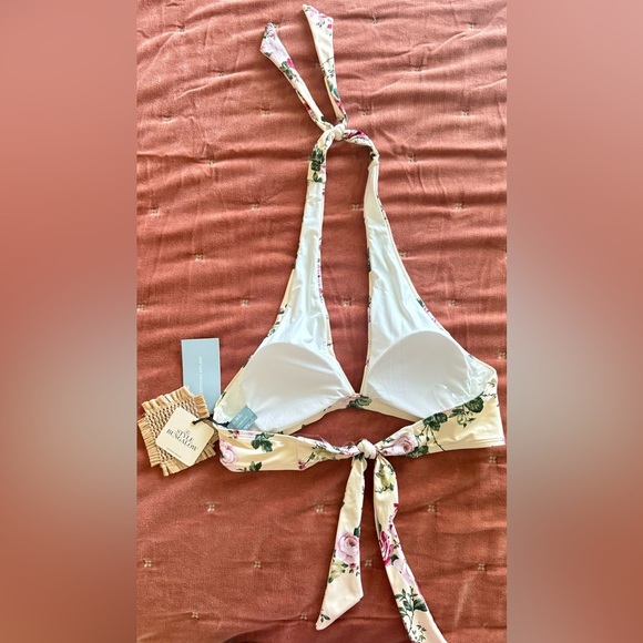 ANTONIO MELANI Floral Cross-Neck Bikini Top - Picture 4 of 5